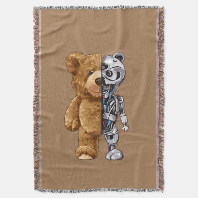 Half Bear Half Robot Filt (Framsidan Vertikal)