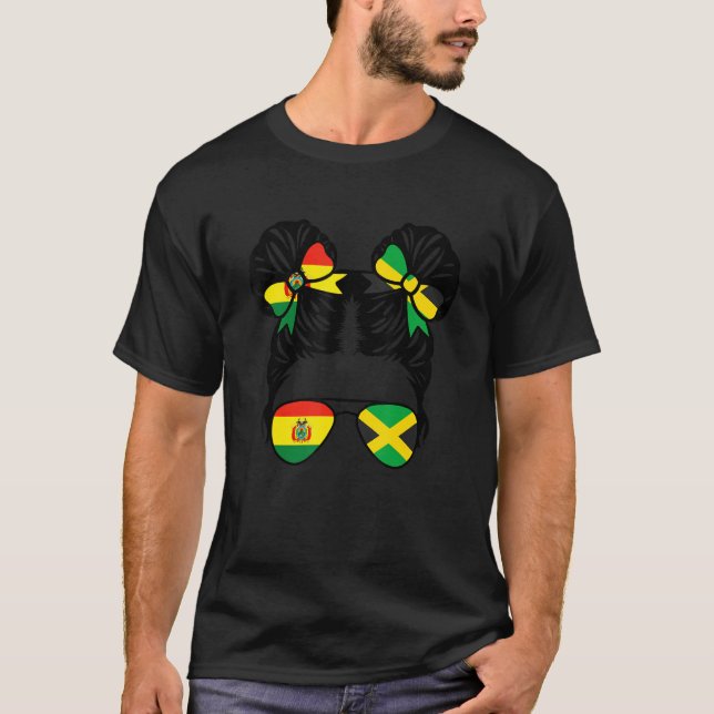 Half Bolivian Half Jamaican Girl Bolivia Kids T Shirt (Framsida)