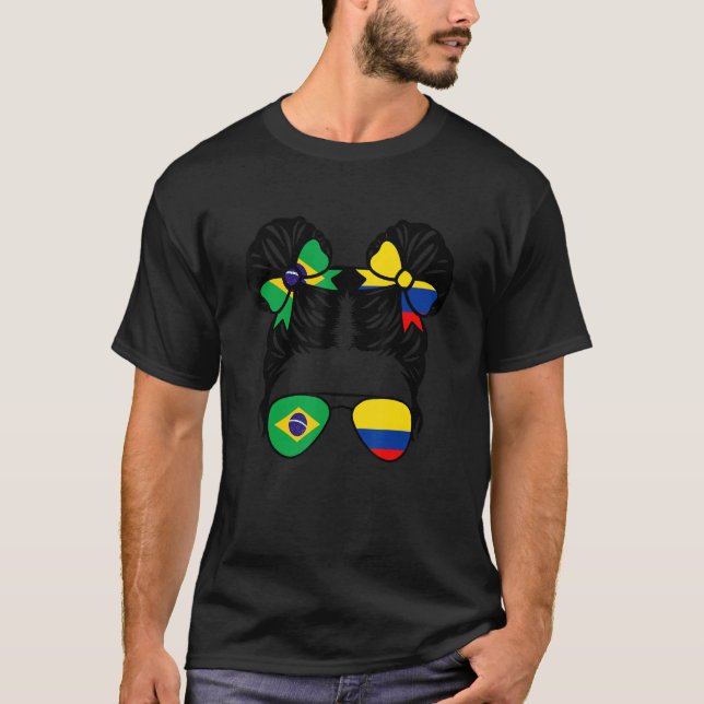 Half Brazilian Half Colombian Girl Brazil Kids T Shirt (Framsida)