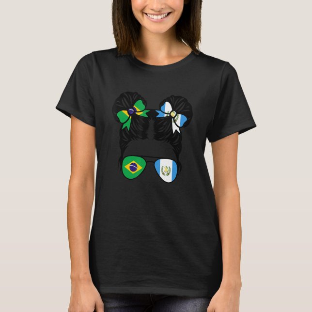 Half Brazilian Half Guatemalan Girl Brazil Kids T Shirt (Framsida)