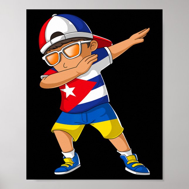 Half Cubyn Half Ukrainian Boy Kid Cuby Ukraine Fla Poster (Framsidan)