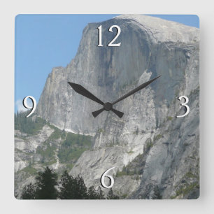 Half Dome från sidan i Yosemite National Park Fyrkantig Klocka