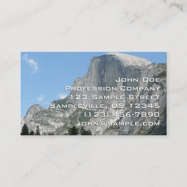 Half Dome från sidan i Yosemite National Park Visitkort (Framsida)
