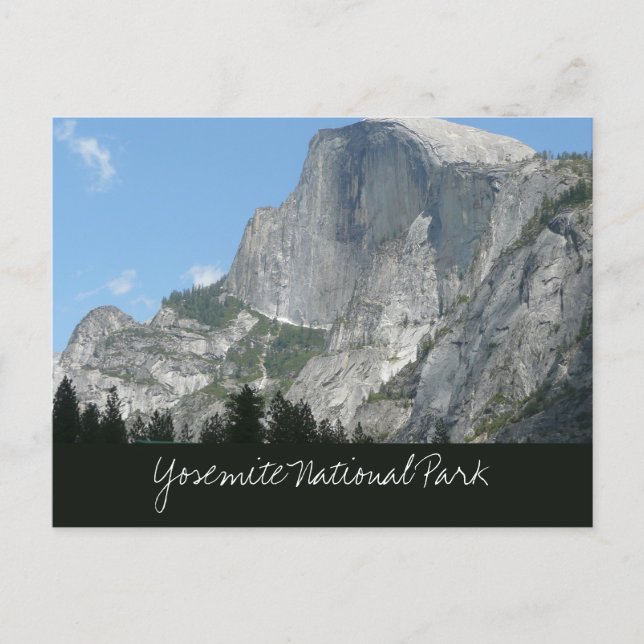 Half Dome från sidan i Yosemite National Park Vykort (Framsida)