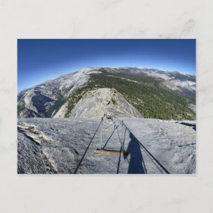 Half Dome sett nerifrån kablarna - Yosemite Vykort
