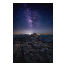 Half Dome under Milky Way Fototryck
