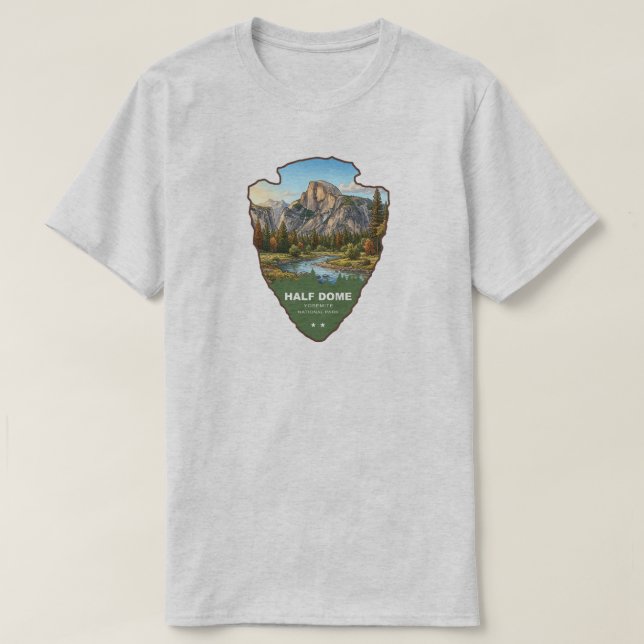 Half Dome Yosemite National Park Pilspets T Shirt (Design framsida)