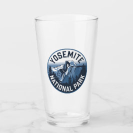 Half Dome Yosemite Rund Emblem Glaskopp
