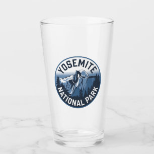 Half Dome Yosemite Rund Emblem Glaskopp