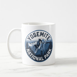 Half Dome Yosemite Rund Emblem Kaffemugg
