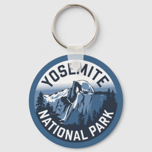 Half Dome Yosemite Rund Emblem Nyckelring