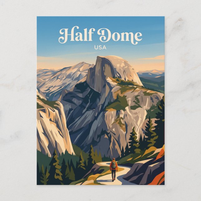 Half Dome Yosemite USA Vykort (Framsida)