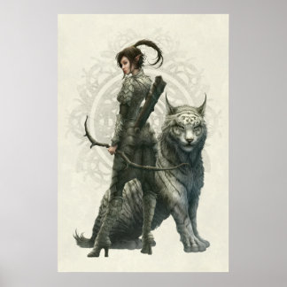 HALF ELF GIRL av Kerem Beyit Poster