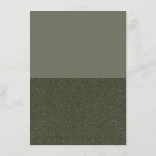 Half & Half Moss Green Enclosure Card – Anpassa Tilläggskort (Framsida)