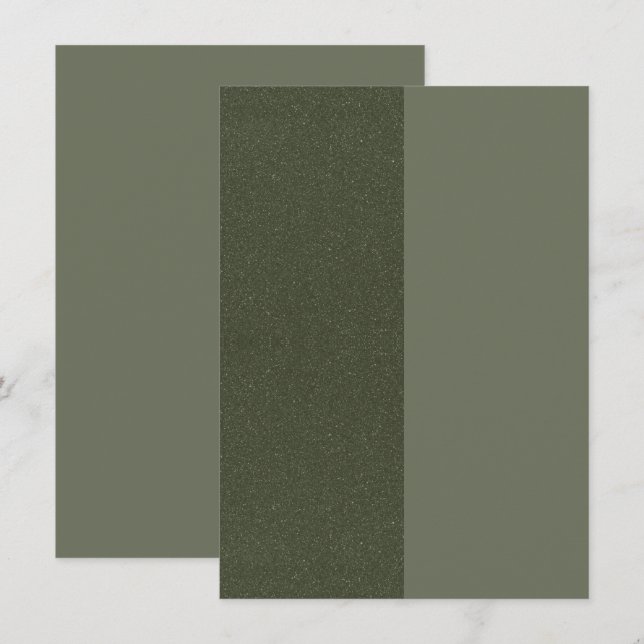 Half & Half Moss Grön Kuvertkort – Anpassa Tilläggskort (Fram/baksida)