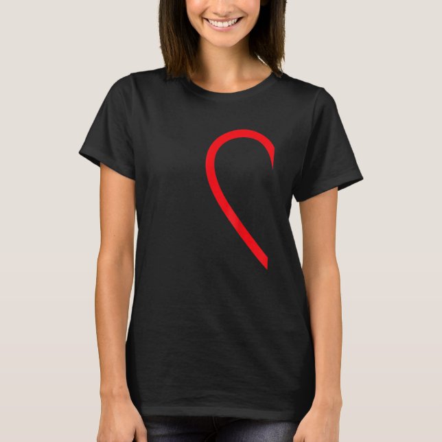 Half Heart Left Hand Side Love Couple Camisa Parej T Shirt (Framsida)