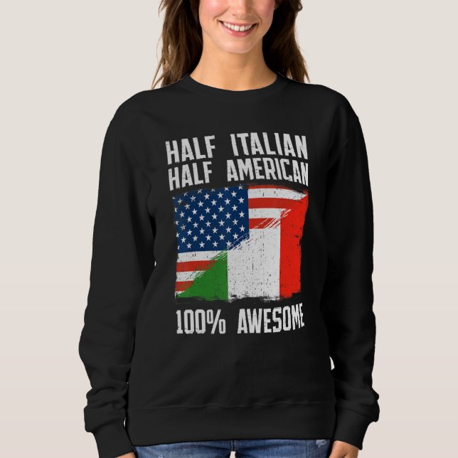 Half Italian Half American  Italy American Roots P T Shirt (Framsida)