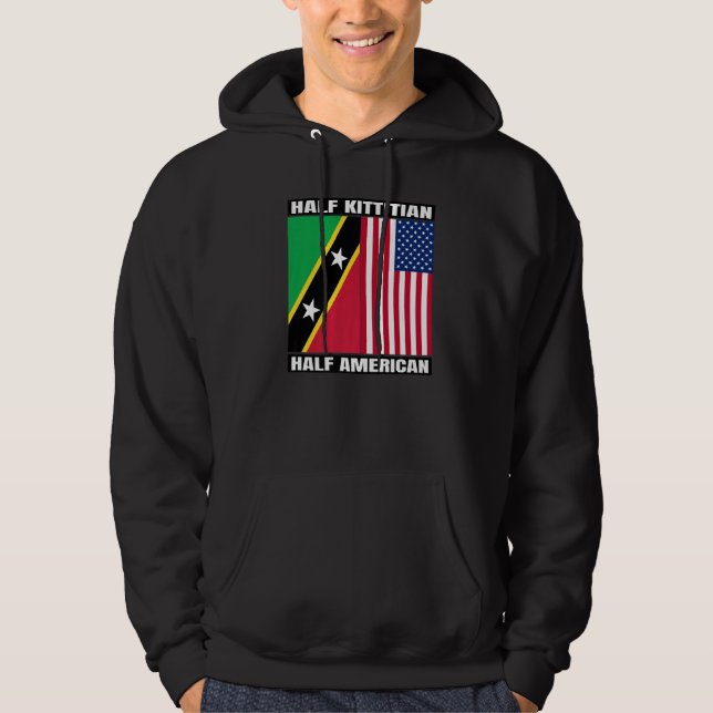 Half Kittitian American Saint Kitts and Nevis Heri Hoodie (Framsida)