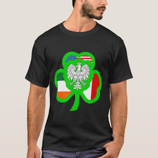 Half Lish Half Irish All St.patrick Lish Irish Ame T Shirt (Framsida)