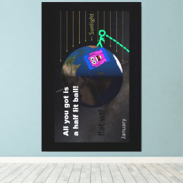 Half lit ball! canvastryck