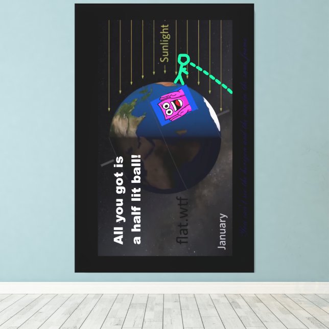 Half lit ball! canvastryck (Insitu (trägolv))