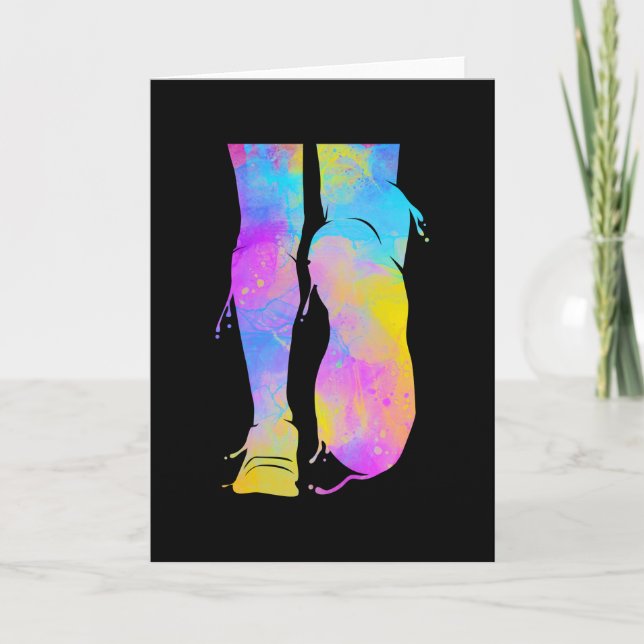 Half Marathon Runner Sprinting Triathlon Kort (Framsida)