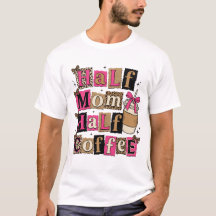 Half Mom Half Coffee Retro Leopard Coquette Mom 