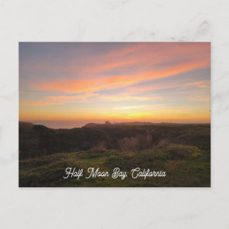 Half Moon Bay Kalifornien Solnedgång Vykort