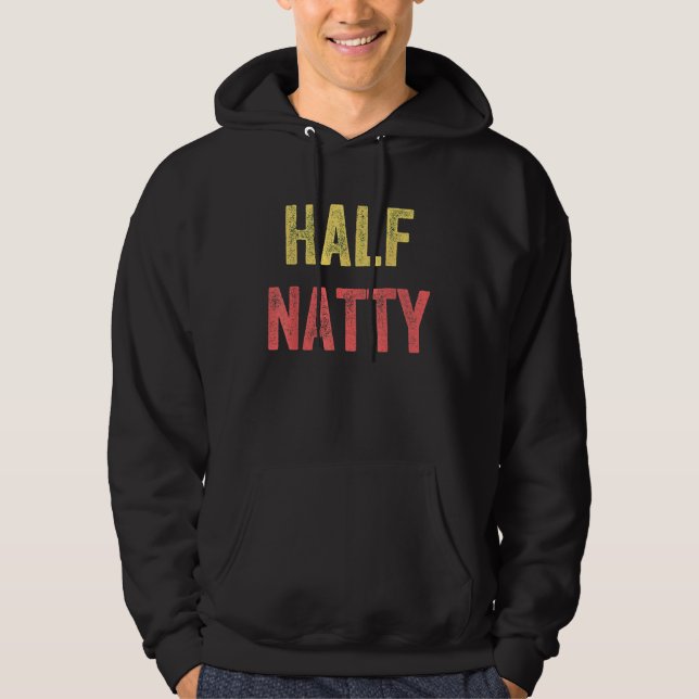 Half Natty Bodybuilding Workout Body Builder Gym F Hoodie (Framsida)