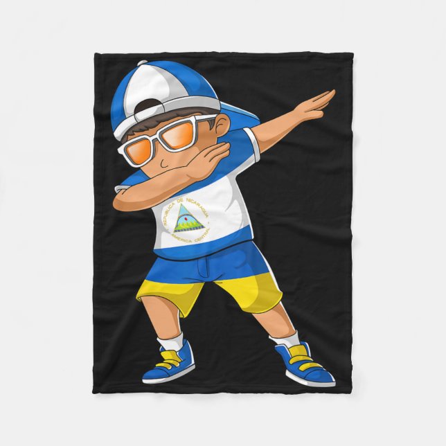 Half Nicaraguan Ukrainian Boy Nicaragua Ukraine Fl Fleecefilt (Framsidan)