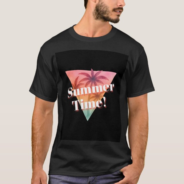 Half sleeve t shirt with summer design  (Framsida)