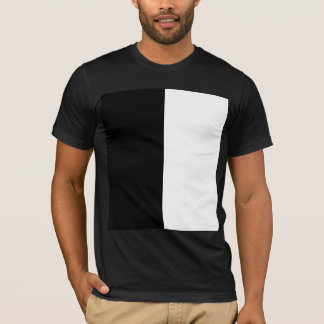 half white half black, half black half white t shirt