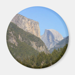 Halfdome Yosemite skogar Magnet