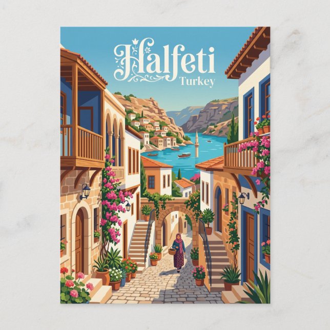 Halfeti Alley Turkiet Vykort (Framsida)