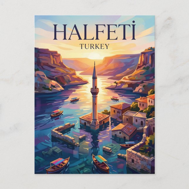 Halfeti Turkiet Vykort (Framsida)