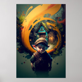 Halfling-Äventyrsaffisch | D&D Konst 1 Poster