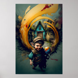 Halfling-Äventyrsaffisch | D&D Konst 2 Poster