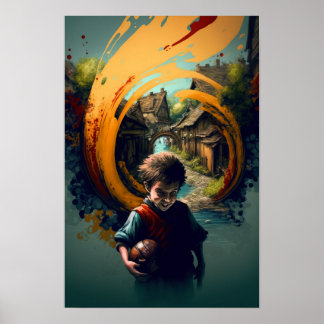 Halfling-Äventyrsaffisch | D&D Konst 5 Poster