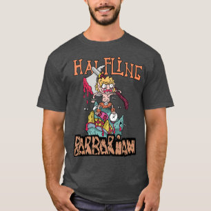 Halfling Barbarian DnD Arg Rage T Shirt