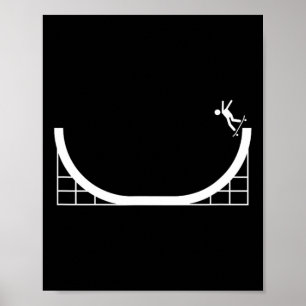 Halfpipe Skateboard- Glatt skateboardingvecka Poster
