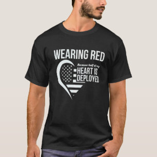 Hälften av mitt hjärta är utsatt för lite rött. t shirt