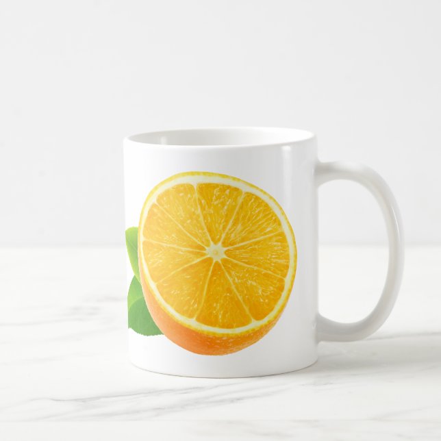 Hälften av orange frukt kaffemugg (Höger)