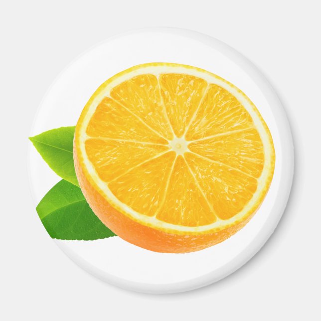 Hälften av orange frukt magnet (Framsidan)