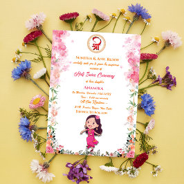 Hälften Saree Ritu Kala Samskara-inbjudan Inbjudningar