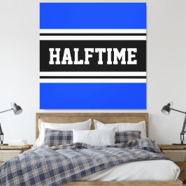 HALFTIME Blåvit Tävla Rand Canvastryck