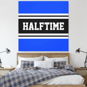 HALFTIME Blåvit Tävla Rand Canvastryck
