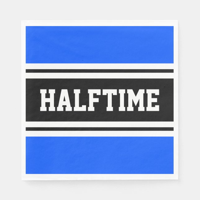 HALFTIME Blåvit Tävla Rand Pappersservett (Framsidan)