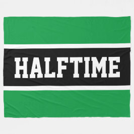 HALFTIME Bright Athletic Grönt Black White Rand Fleecefilt