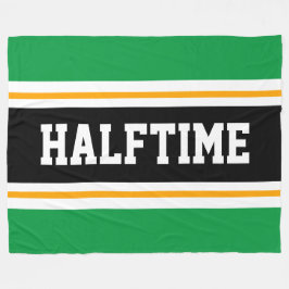 HALFTIME Bright Grönt Black White Tävla Rand Fleecefilt