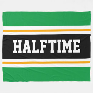 HALFTIME Bright Grönt Black White Tävla Rand Fleecefilt